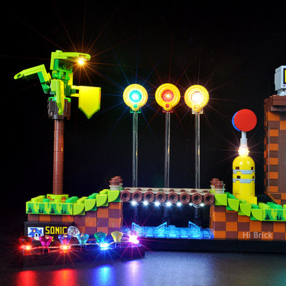 Building block lighting compatible with LEGO 21331 Sonic Hedgehog Green Hill building blocks with LED lights