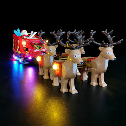 Building block lighting compatible with LEGO 40499 Santa Claus reindeer sled winter LED lights LEGO lights