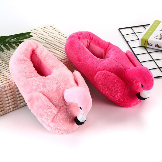 Flamingo slippers winter home daily necessities plush slippers