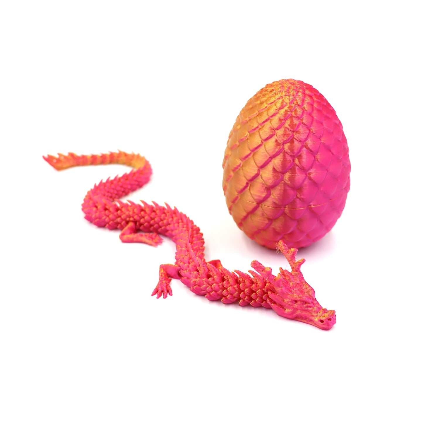 3D Printed Dragon Ornament Chinese Dragon Cross-border Dragon Egg 3D Printed Articulated Dragon Toy Figurine Gift Craft