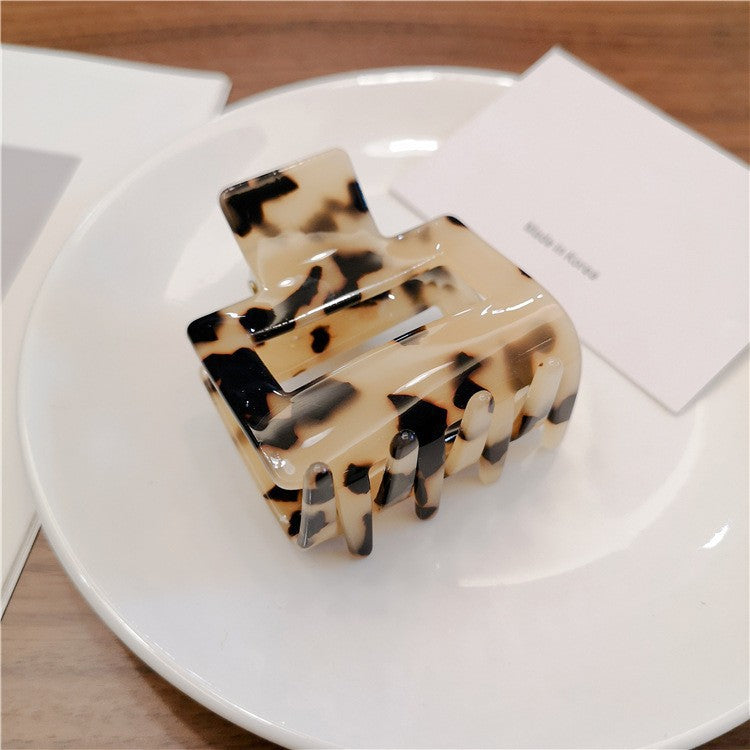 Zincqi Acetate French Style Large and Small Geometric Square Hair Clip for Back of Head, Hairpin, Shark Clip, Hair Clamp