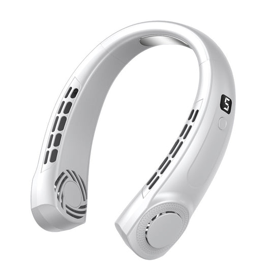 Ceramic Cooling Neck Fan, Small Rechargeable Neck Fan, Bladeless Quiet Mini Fan, USB Fan for Ear and Neck