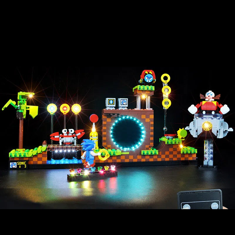 Building block lighting compatible with LEGO 21331 Sonic Hedgehog Green Hill building blocks with LED lights
