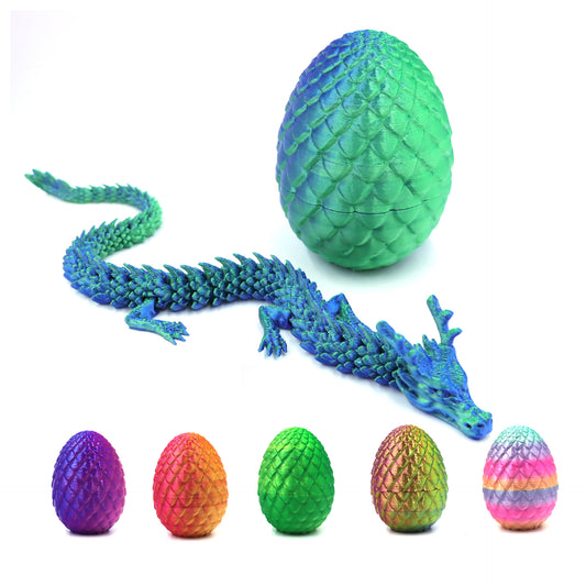 3D Printed Dragon Ornament Chinese Dragon Cross-border Dragon Egg 3D Printed Articulated Dragon Toy Figurine Gift Craft