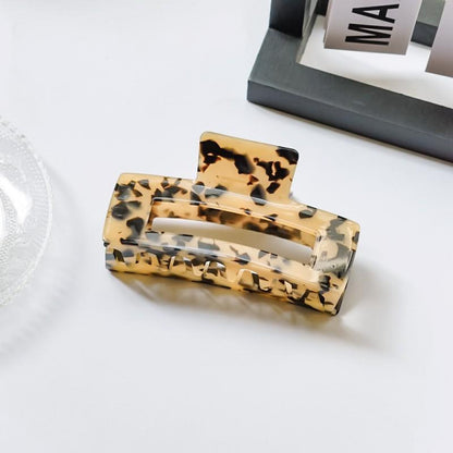 Zincqi Acetate French Style Large and Small Geometric Square Hair Clip for Back of Head, Hairpin, Shark Clip, Hair Clamp