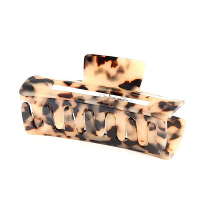 Zincqi Acetate French Style Large and Small Geometric Square Hair Clip for Back of Head, Hairpin, Shark Clip, Hair Clamp