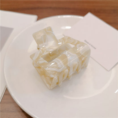 Zincqi Acetate French Style Large and Small Geometric Square Hair Clip for Back of Head, Hairpin, Shark Clip, Hair Clamp