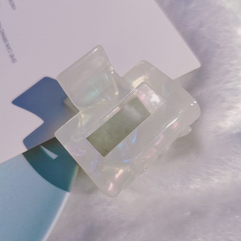 Zincqi Acetate French Style Large and Small Geometric Square Hair Clip for Back of Head, Hairpin, Shark Clip, Hair Clamp