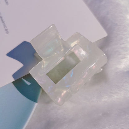 Zincqi Acetate French Style Large and Small Geometric Square Hair Clip for Back of Head, Hairpin, Shark Clip, Hair Clamp