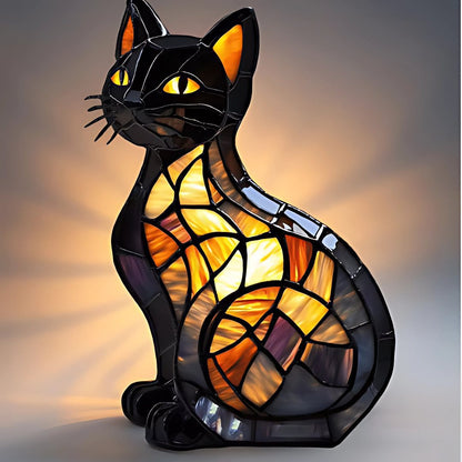 Elegant Cat Statue LED Decorative Light