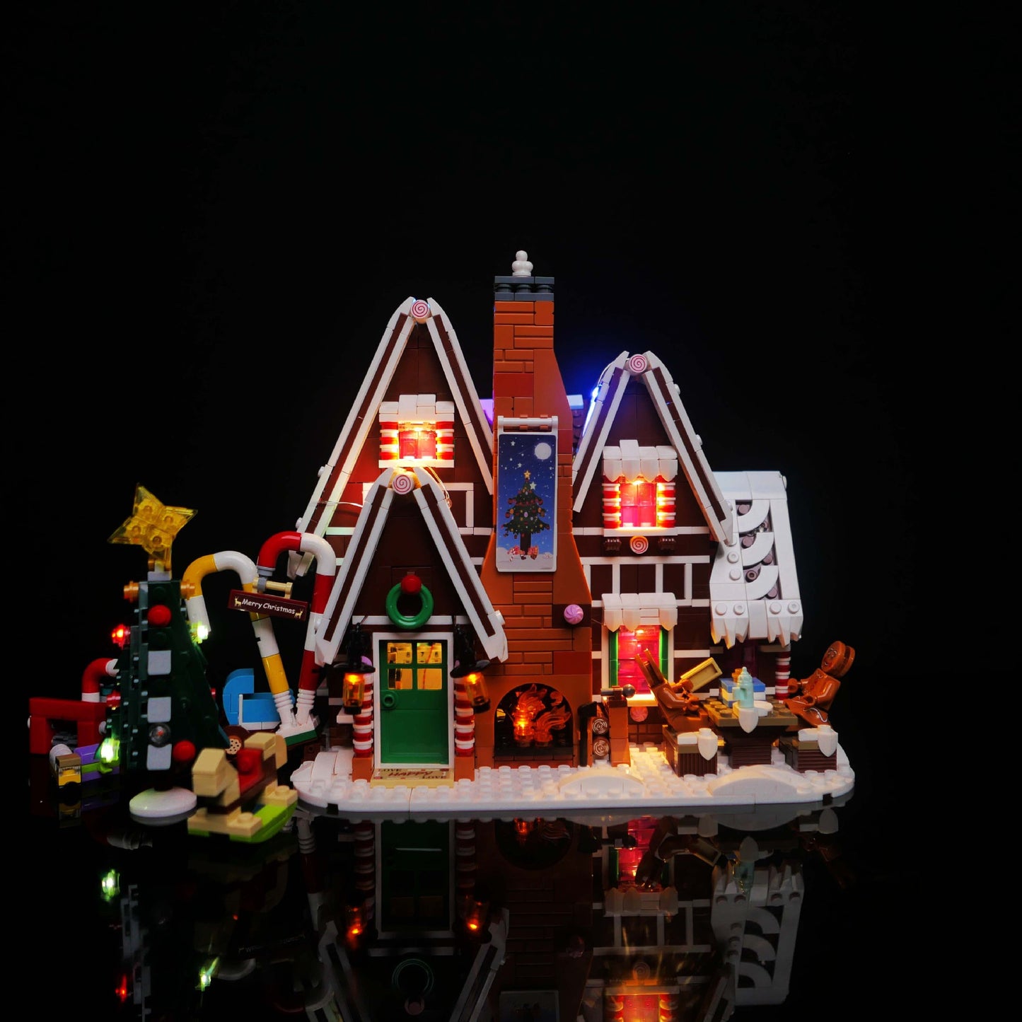 Building block lighting compatible with LEGO winter Christmas series 10267 gingerbread house LED remote control lighting
