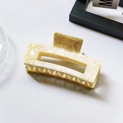 Zincqi Acetate French Style Large and Small Geometric Square Hair Clip for Back of Head, Hairpin, Shark Clip, Hair Clamp