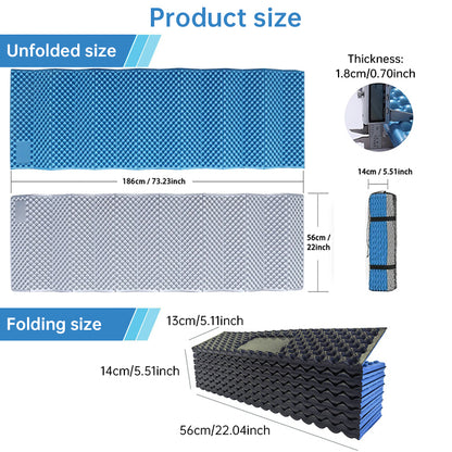 330g Lightweight Foam Camping Mattress | Portable Foldable Sleeping Pad, Moisture-Resistant & Insulated for Hiking, Backpacking