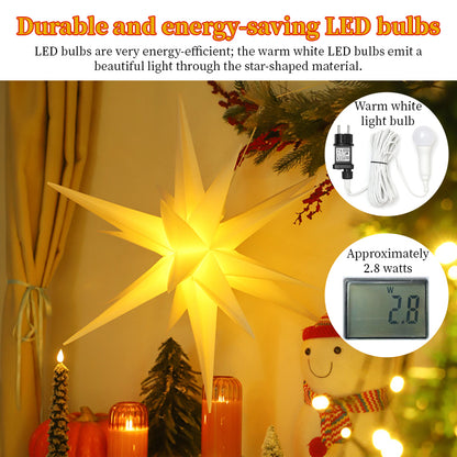 3D XXL LED Star Window Light (60cm) - Warm Glow
