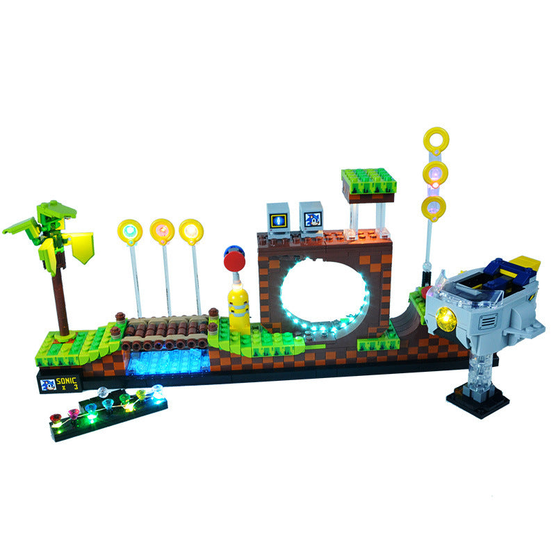 Building block lighting compatible with LEGO 21331 Sonic Hedgehog Green Hill building blocks with LED lights