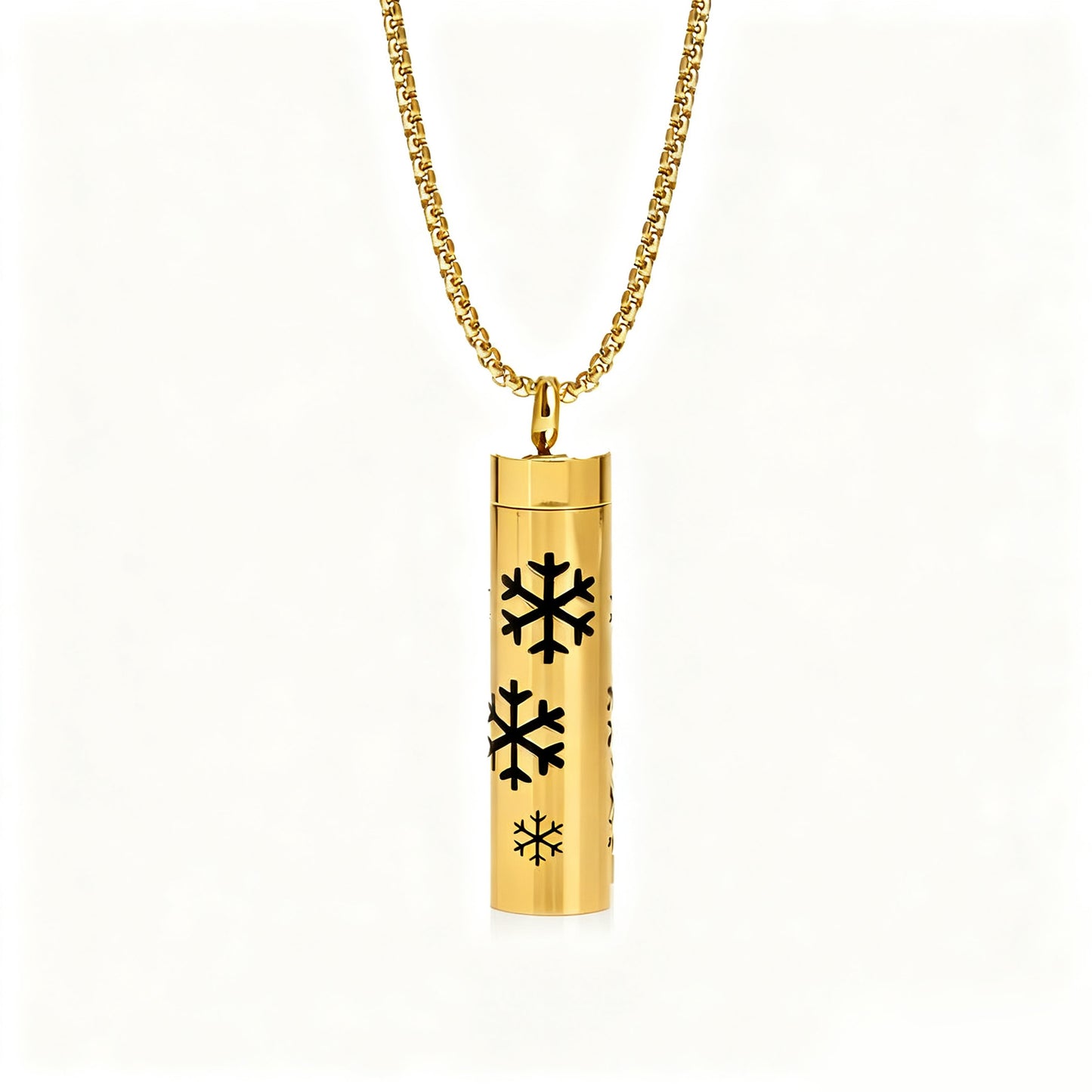 Cylindrical Heart-shaped Diffuser Pendant Necklace with Essential Oil, Stainless Steel Necklace for Men and Women, Titanium Steel Pendant